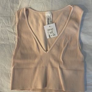 Pale pink never worn crop top new with tags